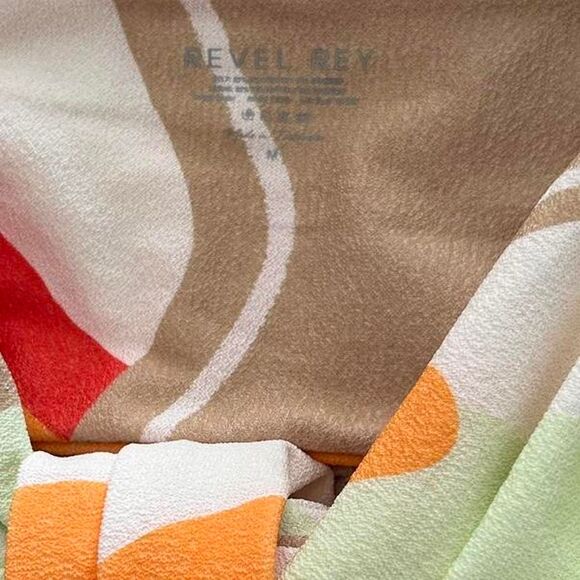 Revel Rey Simone Wrap Halter Bikini Top Coastal Cowgirl Resort Core M NEW - Picture 5 of 6